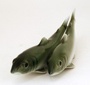 Old Japanese Kutani Studio Fish Ayu Figurine