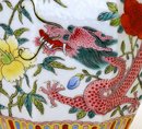 Old Chinese Famille Rose Dragon Jar Mark