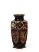 Old Japanese Hexagon Phoenix Cloisonne Vase