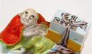 Old Chinese Famille Rose Sleep Buddha Lohan