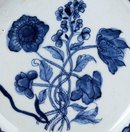 19C Chinese Export Blue & White Plate Flower