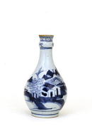 19C Chinese Export Canton Blue & White Vase