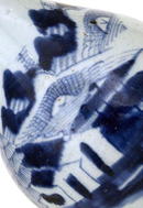 19C Chinese Export Canton Blue & White Vase