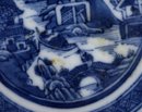 19C Chinese Export Canton Blue White Leaf Spoon