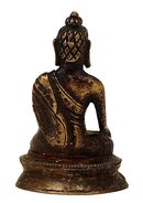 19C Chinese Tibetan Bronze Mini Seated Buddha
