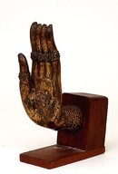 18C Chinese Tibetan Gilt Bronze Buddha Hand