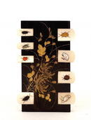 Old Japanese Lacquer Shibayama Whist Counter
