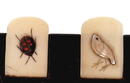Old Japanese Lacquer Shibayama Whist Counter