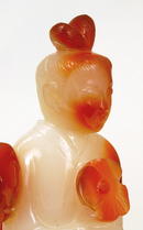 Old Chinese Agate Carved Court Lady Figurine