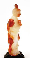 Old Chinese Agate Carved Court Lady Figurine