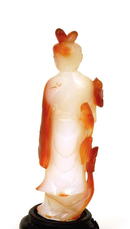 Old Chinese Agate Carved Court Lady Figurine