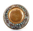 19C Chinese Gilt Bronze Cloisonne Enamel Bowl