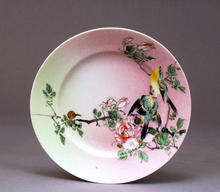 Old Japanese Studio Imari Pink Shark Skin Plate