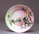 Old Japanese Studio Imari Pink Shark Skin Plate