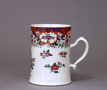 19C Chinese Export Famille Rose Tankard Mug Cup