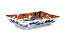 5 Japanese Imari Porcelain Rect. Chicken Plate