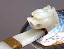 Old Chinese Export White Jade Enamel Cloisonne