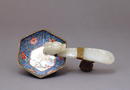 Old Chinese Export White Jade Enamel Cloisonne