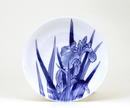 Meiji Japanese Blue & White Hirado Iris Plate