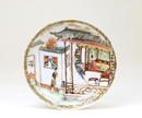 19C Chinese Famille Rose Dish w Figurine