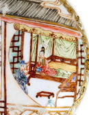 19C Chinese Famille Rose Dish w Figurine