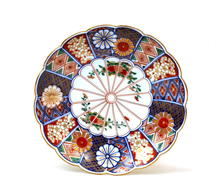 Old Japanese Imari Kutani Chrysanthemum Plate