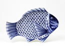 Old Japanese Blue & White Imari Fish Plate