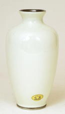 Japanese Painted Porcelain Vase w Orchid