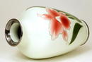 Japanese Painted Porcelain Vase w Orchid