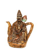 Old Chinese Export Brown Glaze Buddha Monk