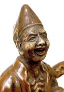 Old Chinese Export Brown Glaze Buddha Monk