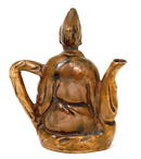 Old Chinese Export Brown Glaze Buddha Monk