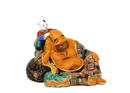 Japanese Kutani Moriage Hotei & Boy Figure