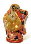Japanese Kutani Moriage Hotei Figurine Mk