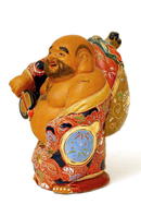 Japanese Kutani Moriage Hotei Figurine Mk