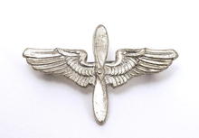 Vintage Sterling Silver Pilot Air Force Wings w Propeller