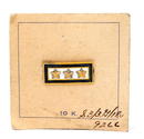 Vintage Military WWII 10K Gold 3 Stars Pin