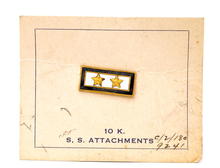 Vintage Military WWII 10K Gold 2 Stars Pin
