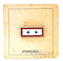Vintage Military WWII Sterling Silver 2 Stars Sweetheart Pin