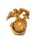 WWII Sterling Silver Eagle Globe Marine Anchor Pin