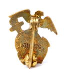 WWII Sterling Silver Eagle Globe Marine Anchor Pin