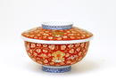 Old Japanese Imari Cover Bowl w Phoenix Mk