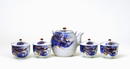 5 Japanese Fukagawa Imari Dragon Tea Set Teapot