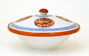Old Chinese Famille Rose 4 Dragon Covered Bowl