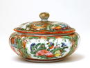 19C Chinese Export Rose Medallion Cov Bowl