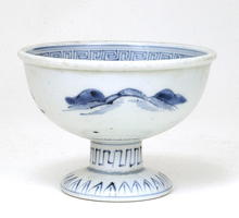 19C Japanese Blue & White Imari Sake Cup Washer
