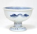 19C Japanese Blue & White Imari Sake Cup Washer