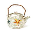 Old Japanese Banko Marble Teapot Maple Leaf Sg