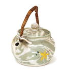 Old Japanese Banko Marble Teapot Maple Leaf Sg