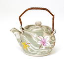 Old Japanese Banko Marble Teapot Maple Leaf Sg